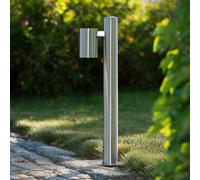 Arne-Led Modern Bollard Light Outdoor IP44 - Satin Chrome / 18.5cm