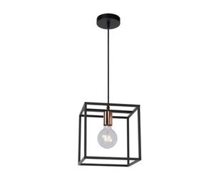 Lucide Arthur Modern Cube Pendant Light - 1Xe27 - Black - Special Offer