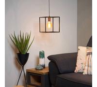 Lucide Arthur pendant light, 1-bulb, black