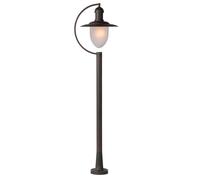 Lucide 'ARUBA' Dimmable Stylish Decorative Outdoor Bollard Lamp Post 1xE27 in Brown Lucide Brown