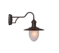 Lucide Aruba Outdoor Hanging Lantern Wall Light Rust Brown