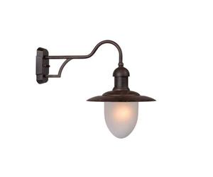 Lucide Aruba Outdoor Hanging Lantern Wall Light Rust Brown