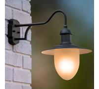 Lucide Aruba outdoor wall light, Ø 25 cm, black