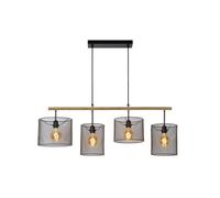 Lucide Baskett Vintage Bar Pendant Light - 4Xe27 - Black, Black