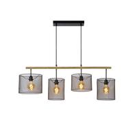 Lucide Baskett Vintage Bar Pendant Light - 4Xe27 - Black - Special Offer