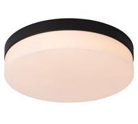 Lucide Biskit Modern Flush Ceiling Light Bathroom 28Cm - Led - 1X18W 2700K - Ip44 - Black