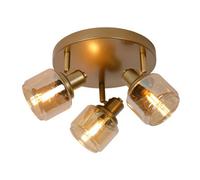 Lucide Bjorn Classic Ceiling Spotlight 38Cm - 3Xe14 - Matt Gold, Brass