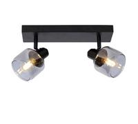 Lucide Bjorn downlight 2-bulb black/smoky grey
