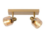 Lucide Bjorn downlight, 2-bulb, gold/brass