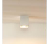 Lucide Bodi downlight, angular, white, GU10, 1-bulb, aluminium