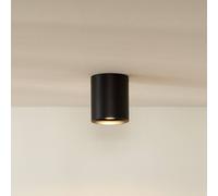 Lucide Bodi downlight, round, black, Ø 8 cm, 1-bulb, aluminium