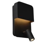 Lucide 'BOXER' Modern Stylish Non Dimmable Tiltable Indoor LED Wall Light in Black Lucide Black