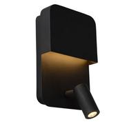 Lucide Boxer Modern Wall Light - Led - 1X10W 3000K - With Usb Charging Point - Black