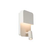 Lucide Boxer LED wall light with spot, white