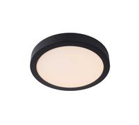 Lucide Brice 30W LED Flush Bathroom Ceiling Fitting In Black Finish