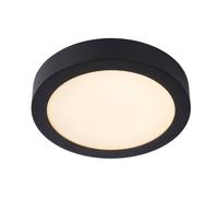 Lucide 'BRICE' Dimmable Stylish Round Bathroom LED Flush Ceiling Light in Black Lucide Black