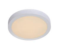 Lucide 'BRICE' Dimmable Stylish Round Bathroom LED Flush Ceiling Light in White Lucide White