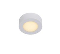 Lucide 'BRICE' Dimmable Stylish Round Bathroom LED Flush Ceiling Light in White Lucide White