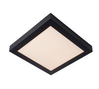 Lucide 'BRICE' Dimmable Stylish Square Bathroom LED Flush Ceiling Light in Black Lucide Black