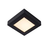 Lucide 'BRICE' Dimmable Stylish Square Bathroom LED Flush Ceiling Light in Black Lucide Black