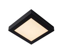 Lucide Brice-Led Modern Flush Ceiling Light Bathroom - Led Dim. - 1X20W 3000K - Ip44 - Black