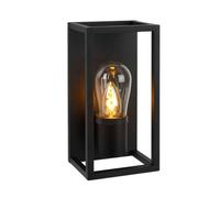 Lucide Carlyn Single Light Flush Bathroom Wall Fitting In Black Finish