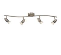 Lucide Caro-Led Modern Ceiling Spotlight Bar - Led - Gu10 - 4X5W 2700K - Satin Chrome