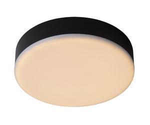 Lucide 'CERES' Dimmable Stylish Mountable Bathroom LED Flush Ceiling Light in Black Lucide Black