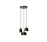 Lucide Chayanne 3 Light Cluster Ceiling Pendant Light - Black
