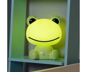 Lucide Children's table lamp Dodo frog, green, dimmable, ABS