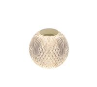 LUCIDE CINTRA Rechargeable Table Lamp, Battery, Diameter 11 cm, LED Dim. 1 x 2 W 2700 K, 3 StepDim, Transparent
