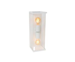 Lucide Claire Half Lantern Outdoor Twin Wall Light - White