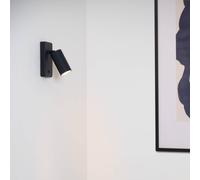 Lucide Clubs Single Wall Spotlight In Black Finish