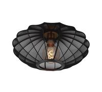 Lucide 'CORINA' Modern Stylish Dimmable Bathroom Flush Ceiling Light 1xE27 in Black Lucide Black