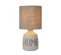 Lucide Cosby - Table lamp - Ø 16.5 cm - White, Ceramic, Grey, E14 40W 230V
