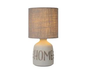 Lucide Cosby - Table lamp - Ø 16.5 cm - White, Ceramic, Grey, E14 40W 230V