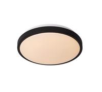 LUCIDE Dasher - Flush Ceiling Light Bathroom - Ø 29,3 cm - LED - 1x12W 2700K - IP44 - Motion Sensor - Black