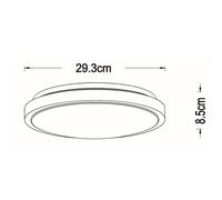 Lucide Dasher LED ceiling light, black, Ø 29.3 cm, 2700 K, IP44