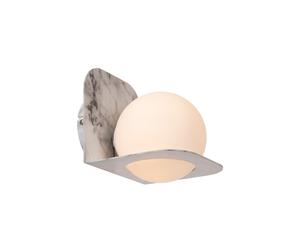 Lucide Davy Glass Single Light Flush Wall Fitting- Grey