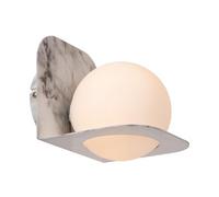 Lucide Davy Glass Single Light Flush Wall Fitting- Grey