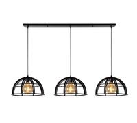'DIKRA' Dimmable Adjustable Stylish Indoor Bar Pendant Light 3xE27 Lucide Black One Size