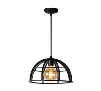 Lucide Dikra Modern Pendant Light - 40Cm - 1Xe27 - Black, Black