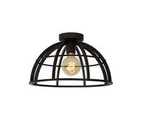Lucide Dikra Modern 40Cm Flush Ceiling Light - 1Xe27 - Black, Black