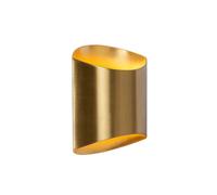 Lucide Diletta Single Light Up & Down Wall Fitting In Brass Finish