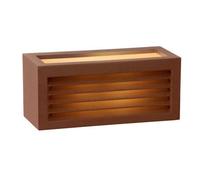 Lucide Dimo Single Light Outdoor Up & Down Wall Light in Rust Brown Finish