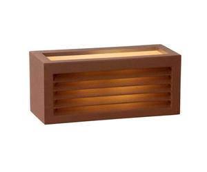 Lucide Dimo Outdoor Up & Down Wall Light Rust Brown