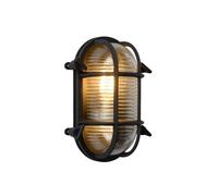Lucide Dudley Oval Outdoor Flush Wall Light - Black