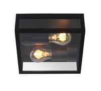 LUCIDE DUKAN - Flush Ceiling Light Indoor/Outdoor - 2xE27 - IP65 - Black