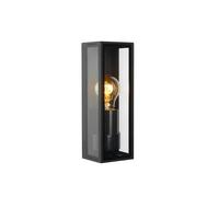 Lucide Dukan Single Light Outdoor Half Lantern Wall Fitting In Black Finish