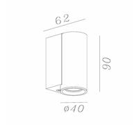 Lucide Dupla wall spotlight, grey, height 9 cm, metal